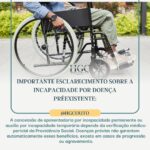 "Importante esclarecimento sobre a incapacidade por doença préexistente: A concessão de aposentadoria por incapacidade permanente ou auxílio por incapacidade temporária depende da verificação médico-pericial da Previdência Social. Doenças prévias não garantem automaticamente esses benefícios, exceto em casos de progressão ou agravamento. Consulte um especialista em direito previdenciário para compreender seus direitos de maneira completa. #DireitoPrevidenciário #IncapacidadePermanente #AuxílioTemporário"