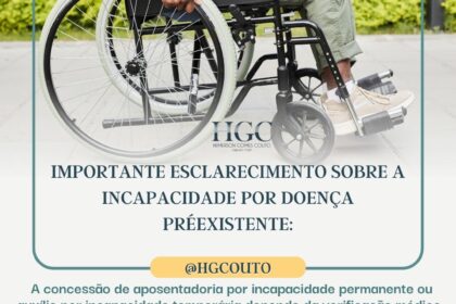 "Importante esclarecimento sobre a incapacidade por doença préexistente: A concessão de aposentadoria por incapacidade permanente ou auxílio por incapacidade temporária depende da verificação médico-pericial da Previdência Social. Doenças prévias não garantem automaticamente esses benefícios, exceto em casos de progressão ou agravamento. Consulte um especialista em direito previdenciário para compreender seus direitos de maneira completa. #DireitoPrevidenciário #IncapacidadePermanente #AuxílioTemporário"